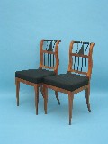 Satz von 2 St&uuml;hlen Biedermeier, deutsch um 1815