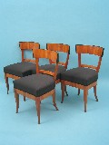 Satz von 4 St&uuml;hlen Biedermeier, wohl Augsburg um 1820