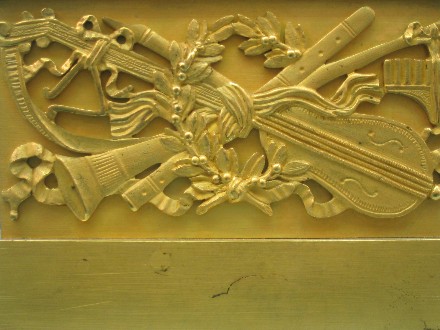 Pendule Empire, von einem Paar